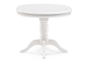Деревянный стол Долерит 90(120)х90х76 белый / белый