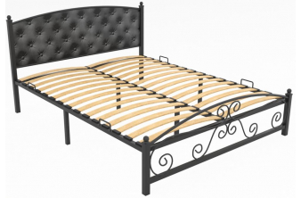 Полутораспальная кровать Кубо 140х200 черный