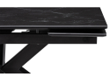 Керамический стол Бронхольм 140(200)х80х77 черный мрамор / черный