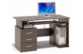 Компьютерный стол КСТ-14Л 140х123,5х182,8 левый дуб сонома / белый