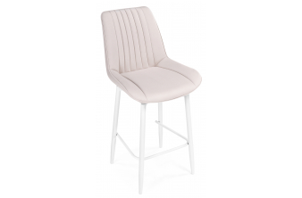 Полубарный стул Седа К крутящийся молочный / белый