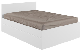 Полутораспальная кровать Мадера 140х200 белый