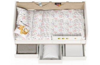 Полутораспальная кровать Милена 140х200 белая