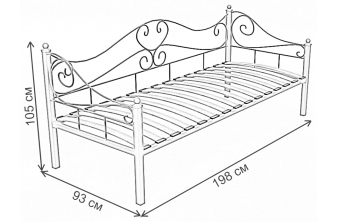 Полутораспальная кровать Милена 140х200 белая