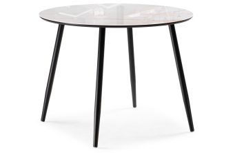 Стеклянный стол Анселм 100х76 леонардо / черный