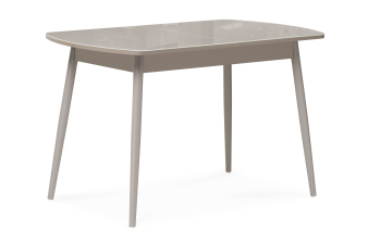 Стеклянный стол Бейкер 120(152)х70х75 латте / капучино