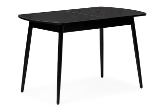 Стеклянный стол Бейкер 120(152)х70х75,5 черный