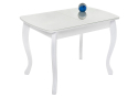Стеклянный стол Бриллиант 110(140)х68х76 белый