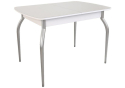 Стеклянный стол Танго 110(146)х75х75 белый / белый