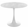 Стеклянный стол Tulip 90x74 super white glass