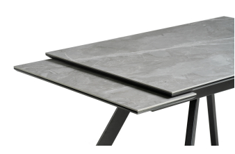 Деревянный стол Нозеан 120(160)х120х76 серебро / белый