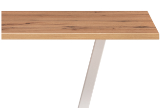 Деревянный стол Arno 106(141)х75х76 молочный патина