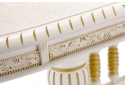 Деревянный стол Кантри 160(200-240)х107х78 молочный с золотой патиной