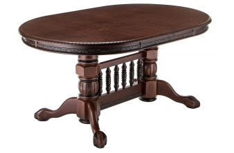 Деревянный стол Кантри 160(200-240)х107х78 орех с коричневой патиной