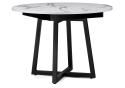 Деревянный стол Регна 100(130)х100х75 черный / белый