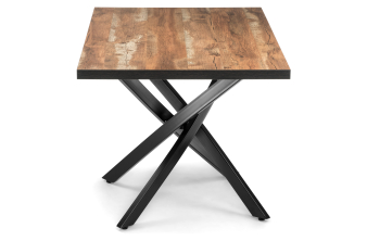 Деревянный стол Регна 100(130)х100х75 черный / бежевый