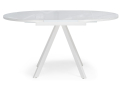 Стеклянный стол Трейси 110(150)х110х77 белый