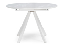 Стеклянный стол Трейси 110(150)х110х77 белый