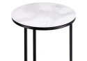 Журнальный столик Иберис 40х56 белый мрамор / черный