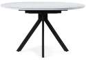 Стеклянный стол Бетина 100(130)х100х75 черный / белый