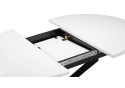 Стеклянный стол Лауриц раскладной 100(130)х100х80 черный / белый раскладной