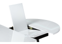 Стеклянный стол Регна 100(130)х100х75 черный / белый