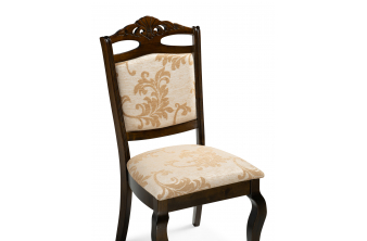 Деревянный стул Луиджи слоновая кость / бежевый ромб