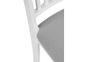 Деревянный стул Фрезино серый велюр / белый