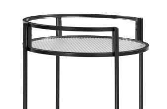 Стеклянный стол Tulip 90x74 black glass
